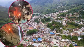 Vista aérea de Suárez, Cauca, tras la explosión de un carro bomba en el barrio Villa Flor. Explosión de carro bomba en Suárez, Cauca, cerca de la estación de Policía: lo que se conoce hasta ahora