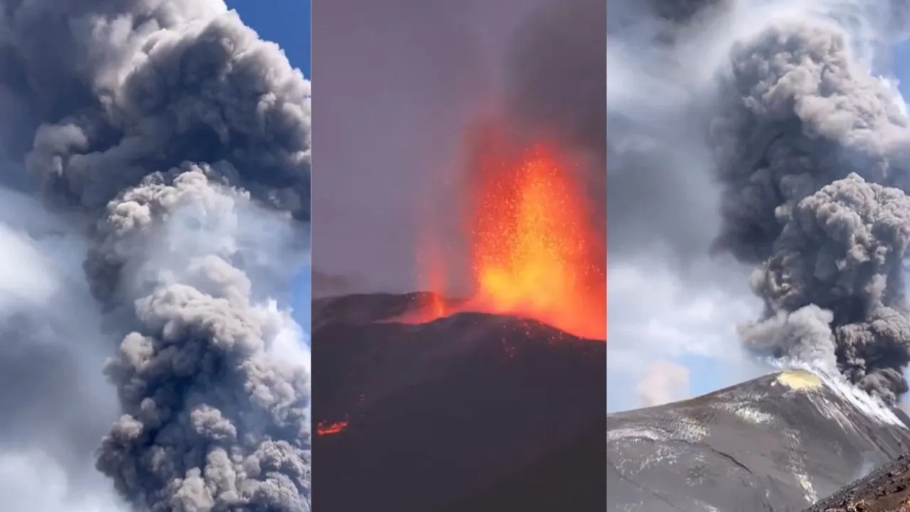 Volcán Etna entra en erupción: Italia declara alerta roja. Videos | Alerta roja en Italia por la impactante erupción del volcán Etna
