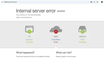 X caída La red social X presenta fallas mundiales por errores de Cloudflare