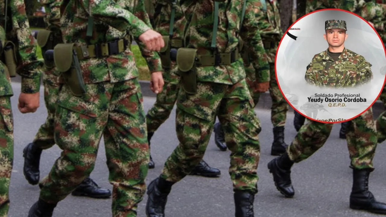 Yeudy Osorio Córdoba fue identificado el soldado profesional que perdió la vida. Combate en San José del Guaviare deja un soldado muerto y nueve heridos